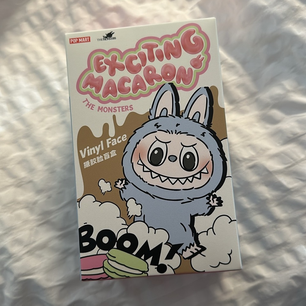 Authentic New Unopened popmart Labubu Exciting Macaron Vinyl Face - The Monsters - Picture 1 of 4